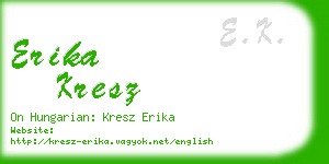 erika kresz business card